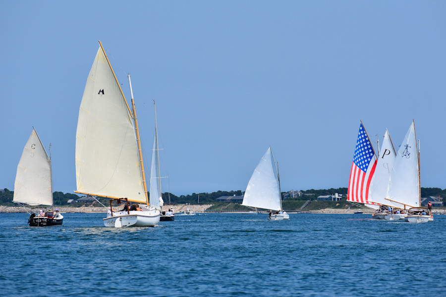 The Catboat Parade In Edgartown Harbor Crispin Haskins